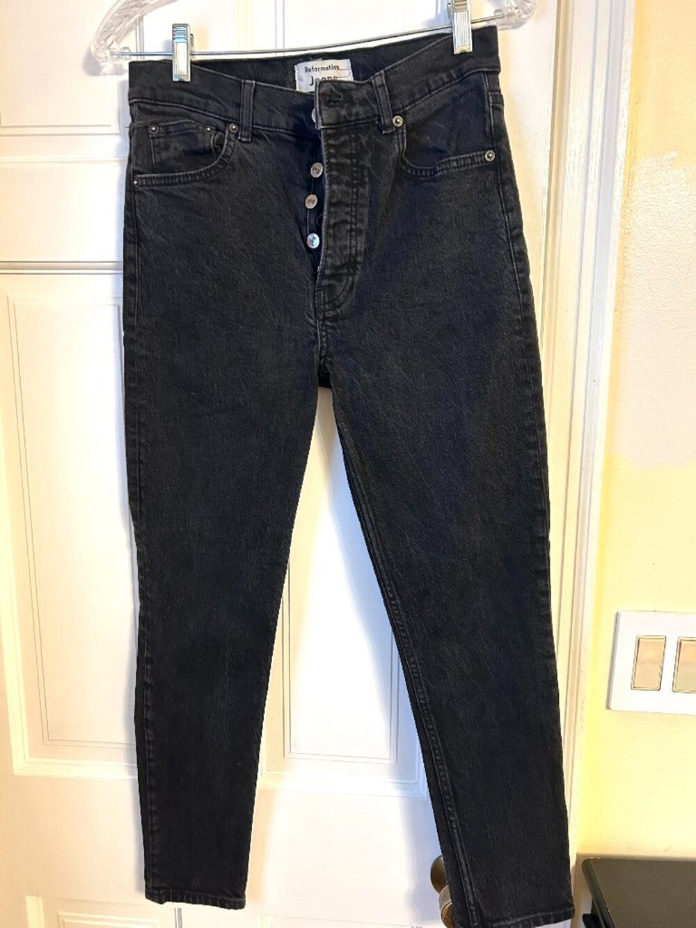Reformation Jeans - Size 28 - Black Wash - Button Fly